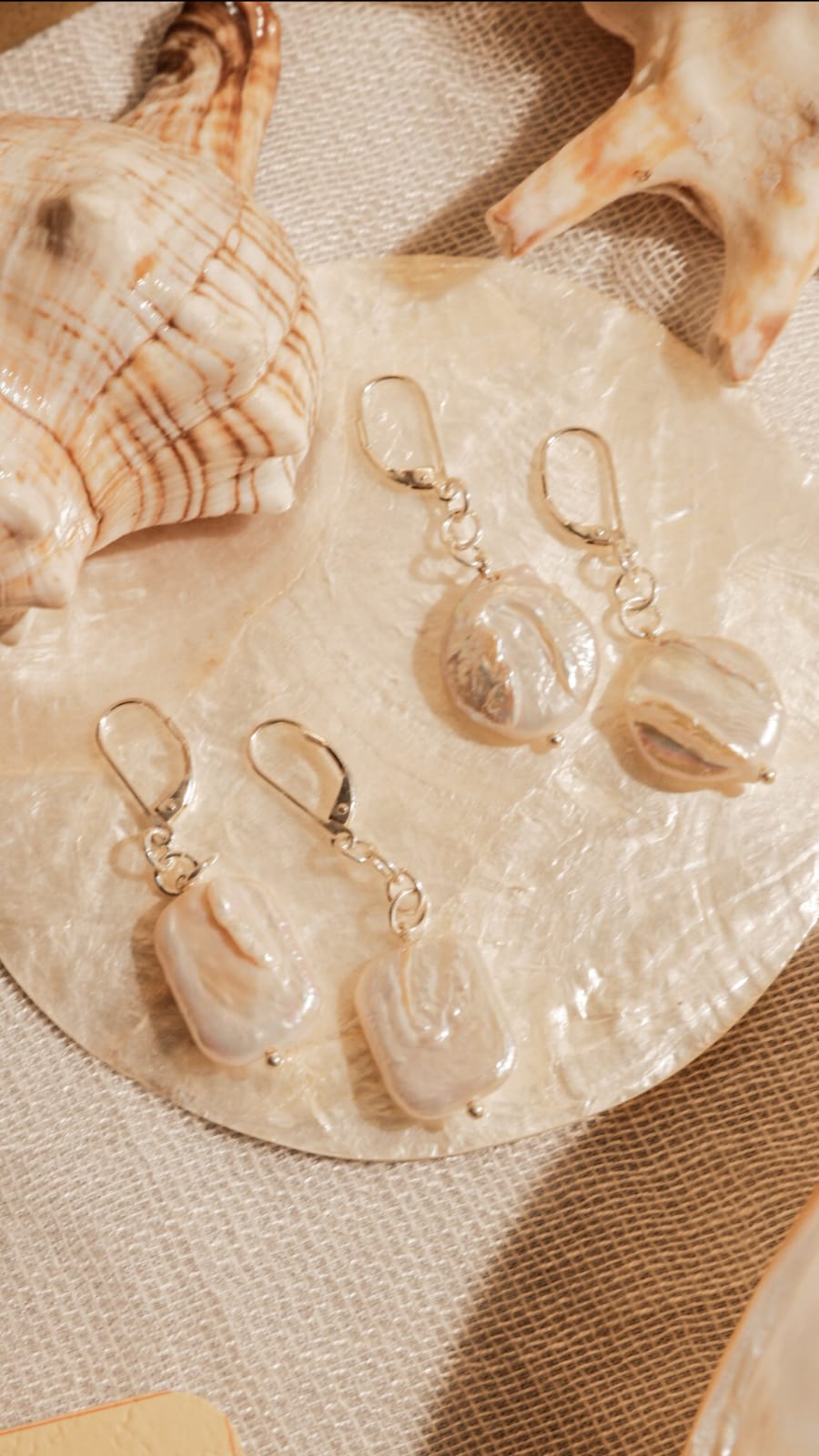 Silver Pearl Earing
