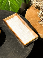 Teak Wood Tray with Sea Shells
