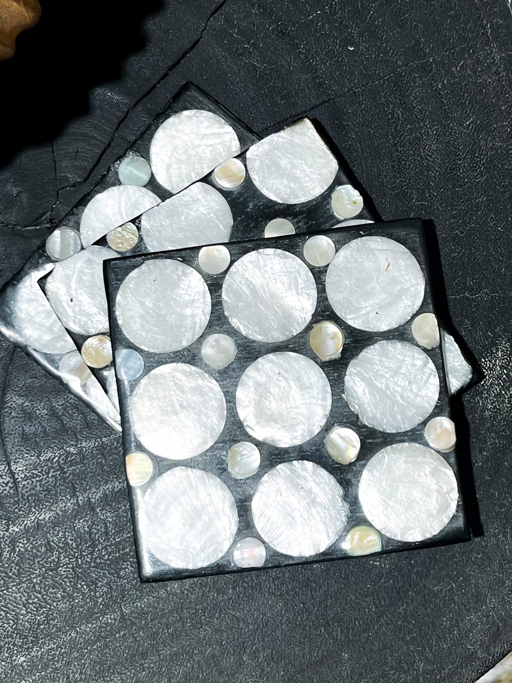 Black Square Coaster