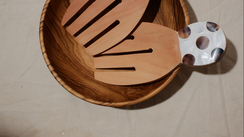 Wooden Hand Salad Mixer