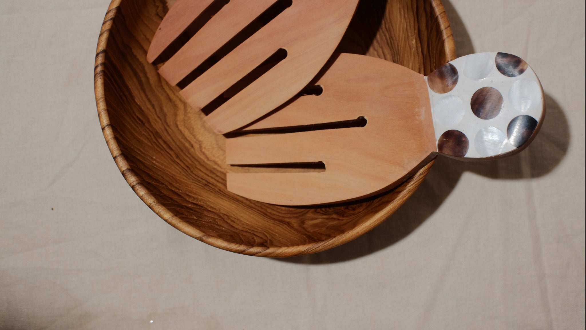 Wooden Hand Salad Mixer