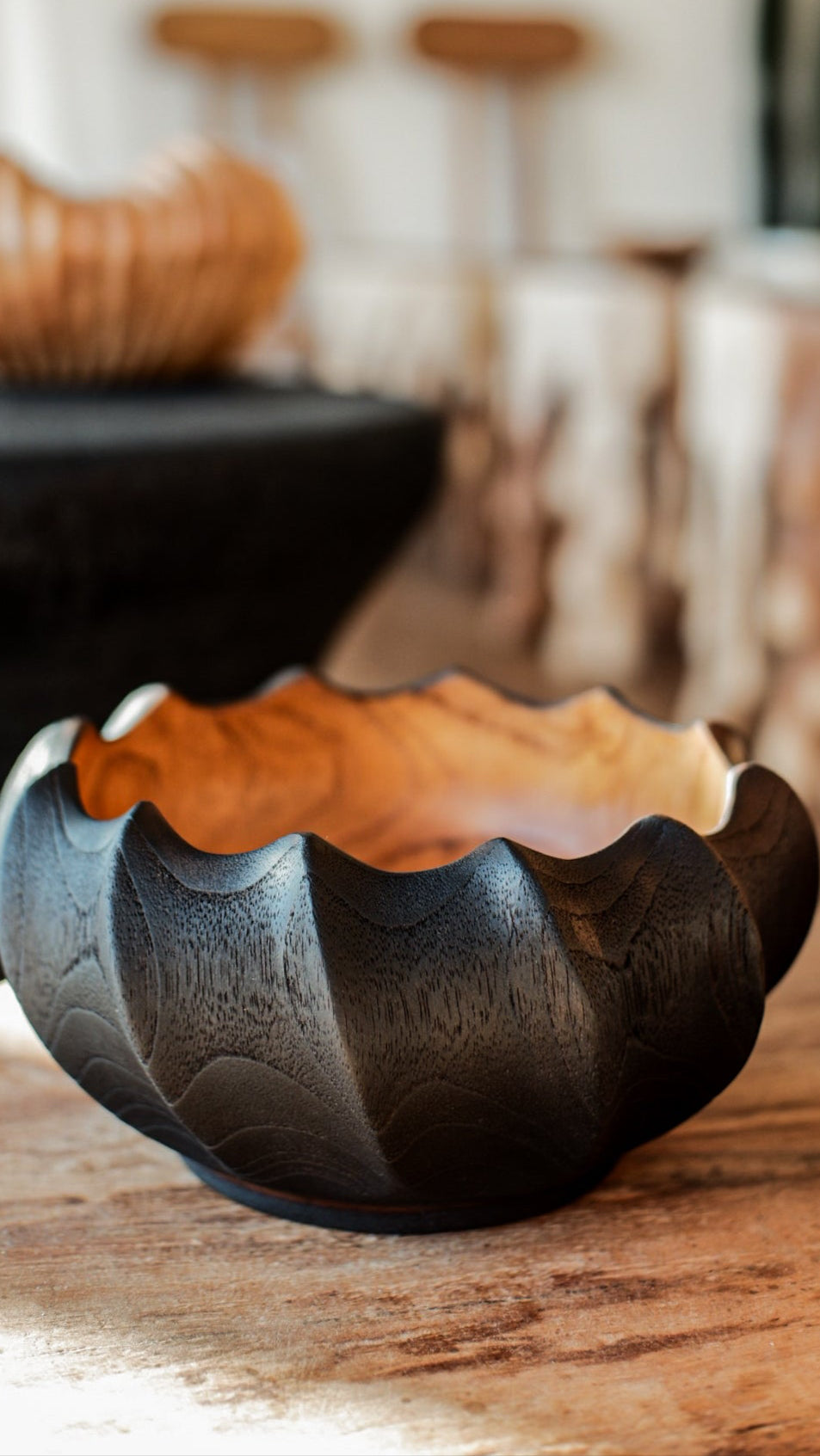 Wooden Black Bowl Kawa