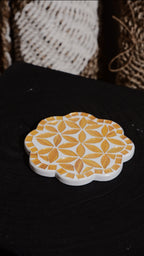 Mosaic flower coaster