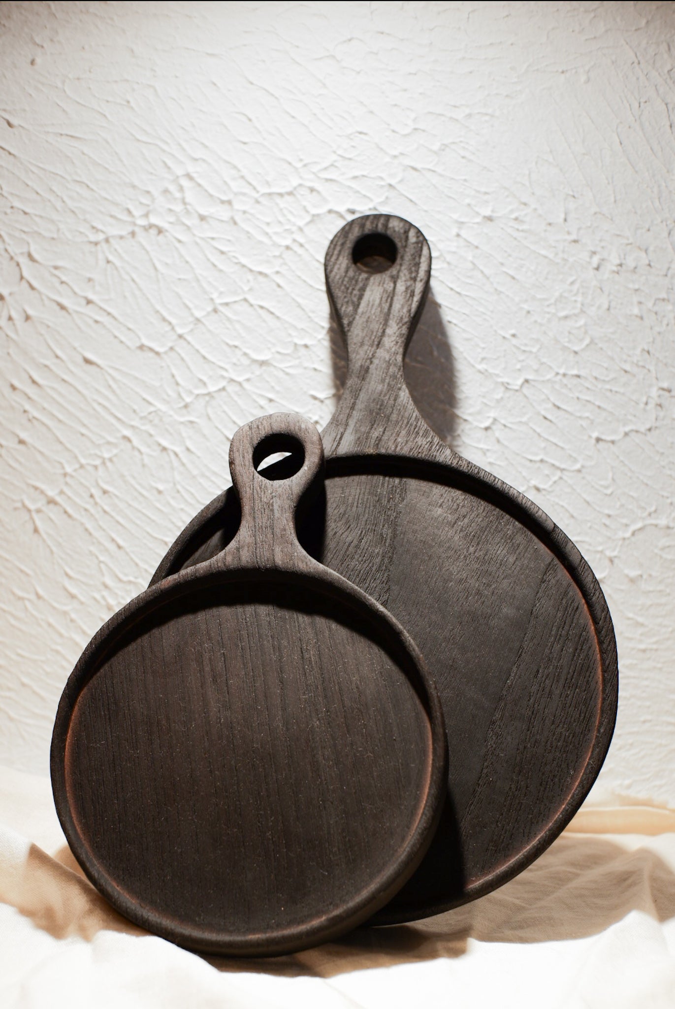Wooden Pizza Tray With Handle Black