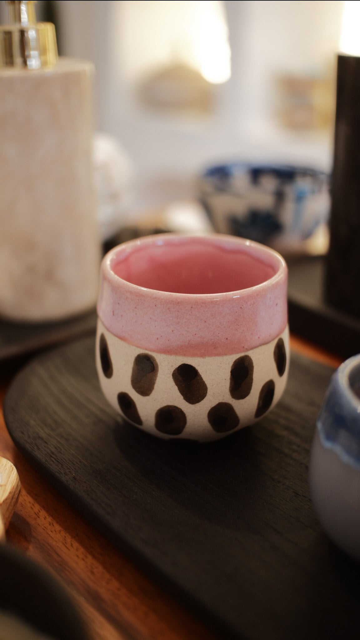 Ceramic Mug Boba Pink