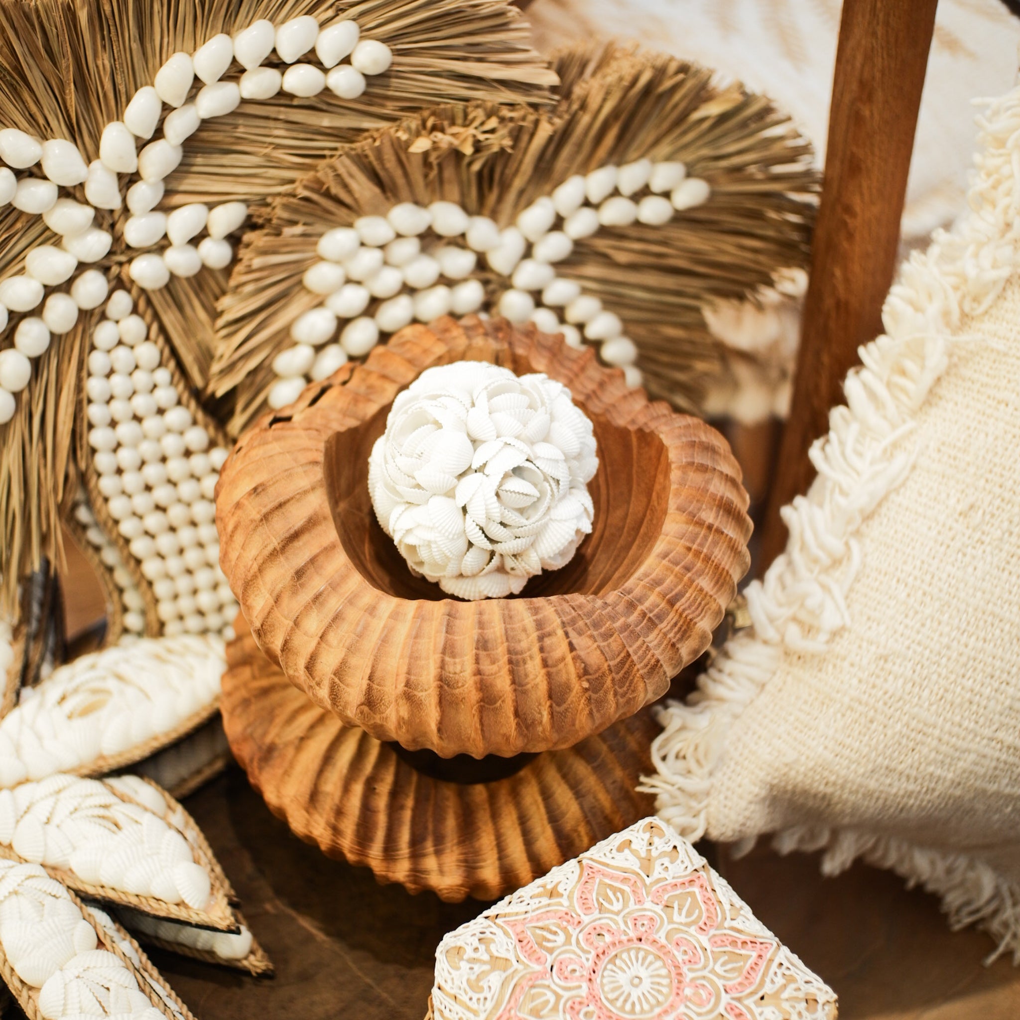 Wooden Rustic Coral Decoration