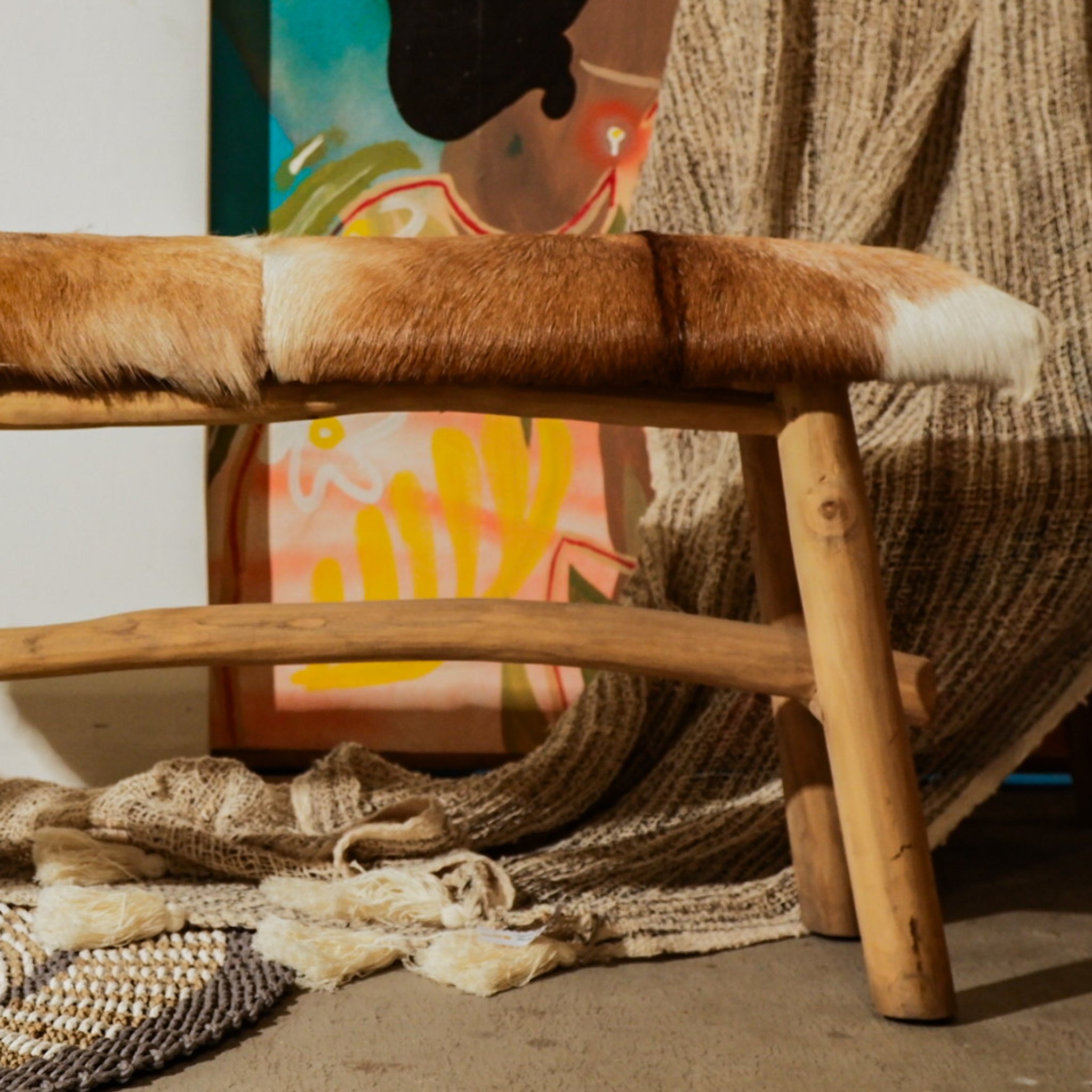 Moo Leather Bench
