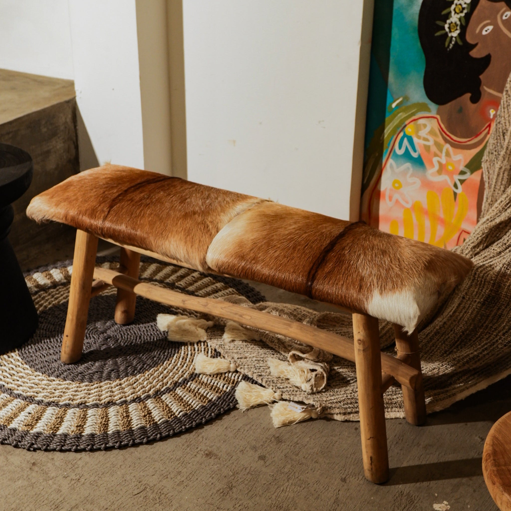 Moo Leather Bench