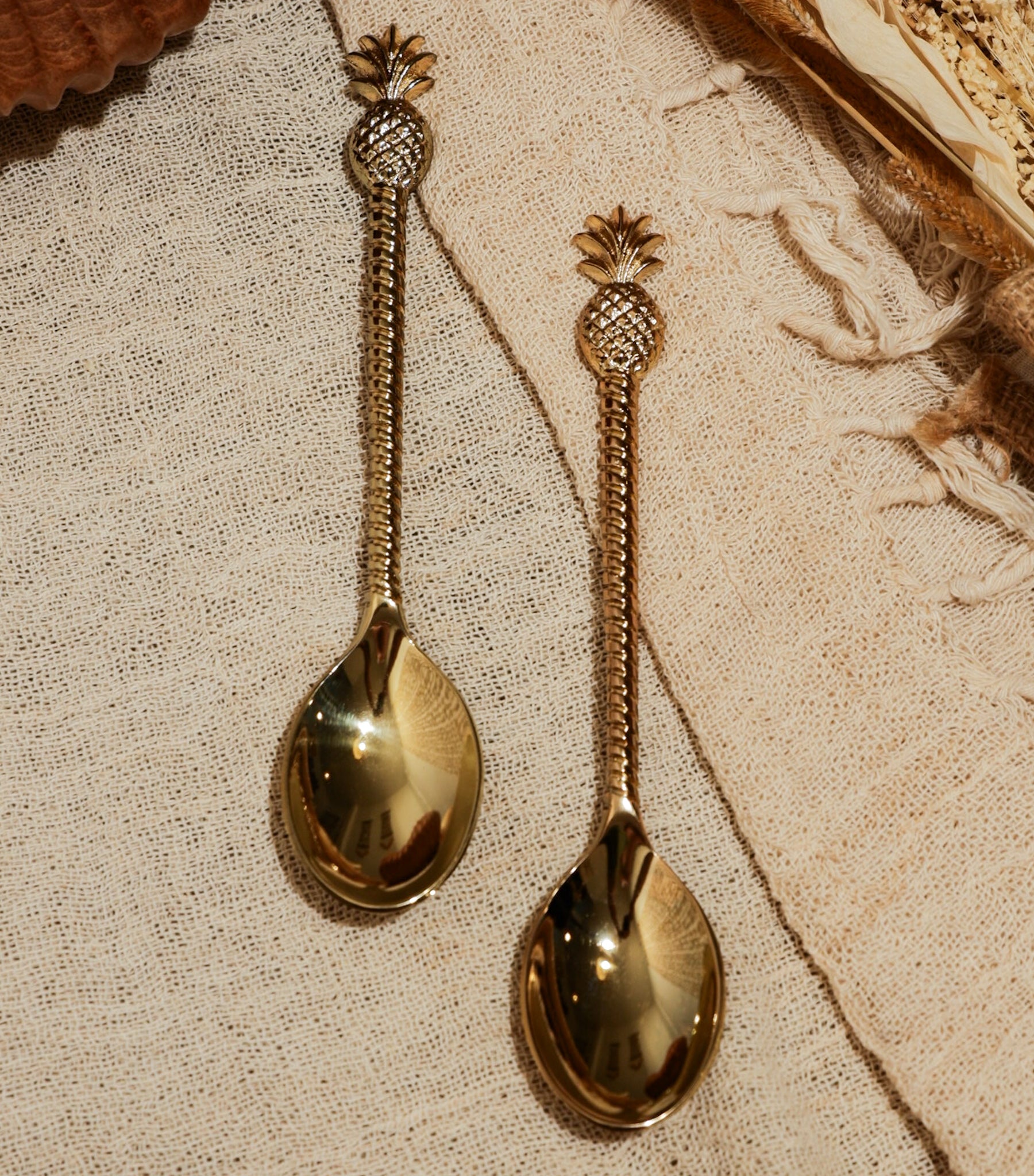 Pineapple Brass Spoon Large