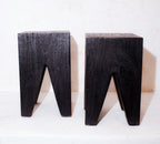 Ruci Suar Solid Wood Stool with Yakisagi Finish