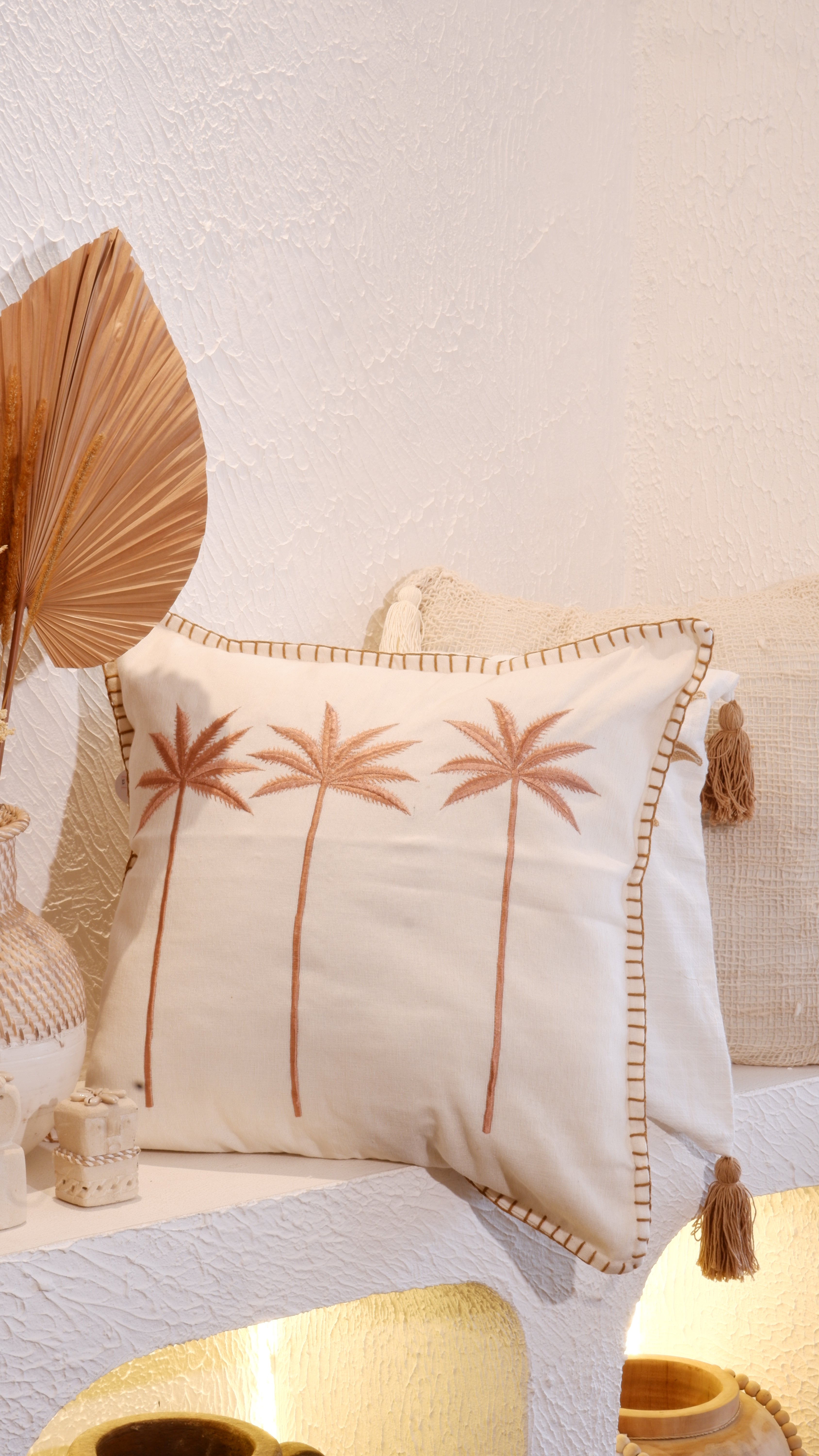 Triple Palm Cushion Cover 50 x 50 cm