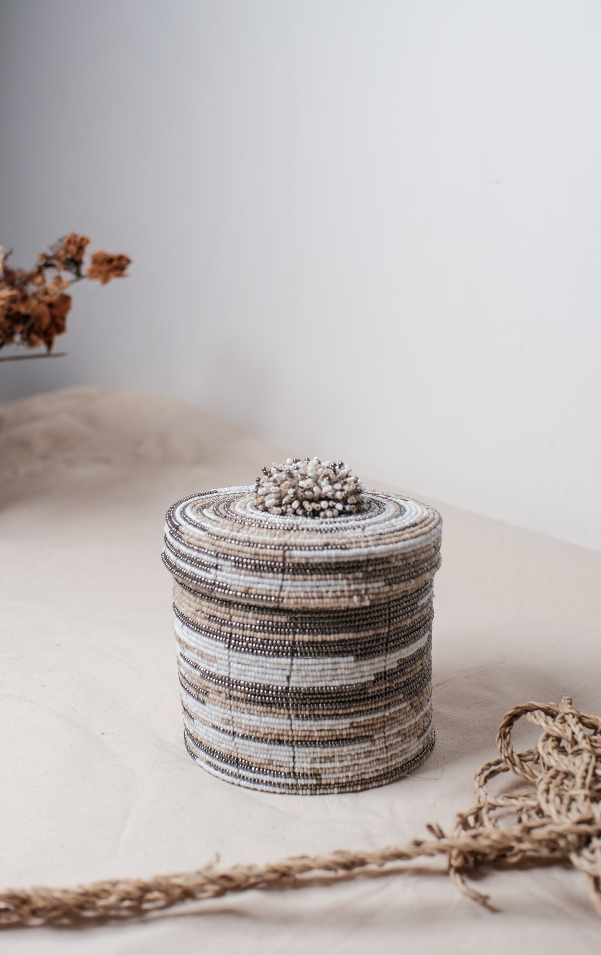 Koral Beaded Mini Storage Box