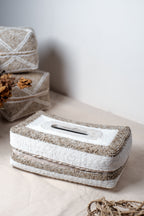 Square Bamboo Tissue Holders with Handmade Beaded