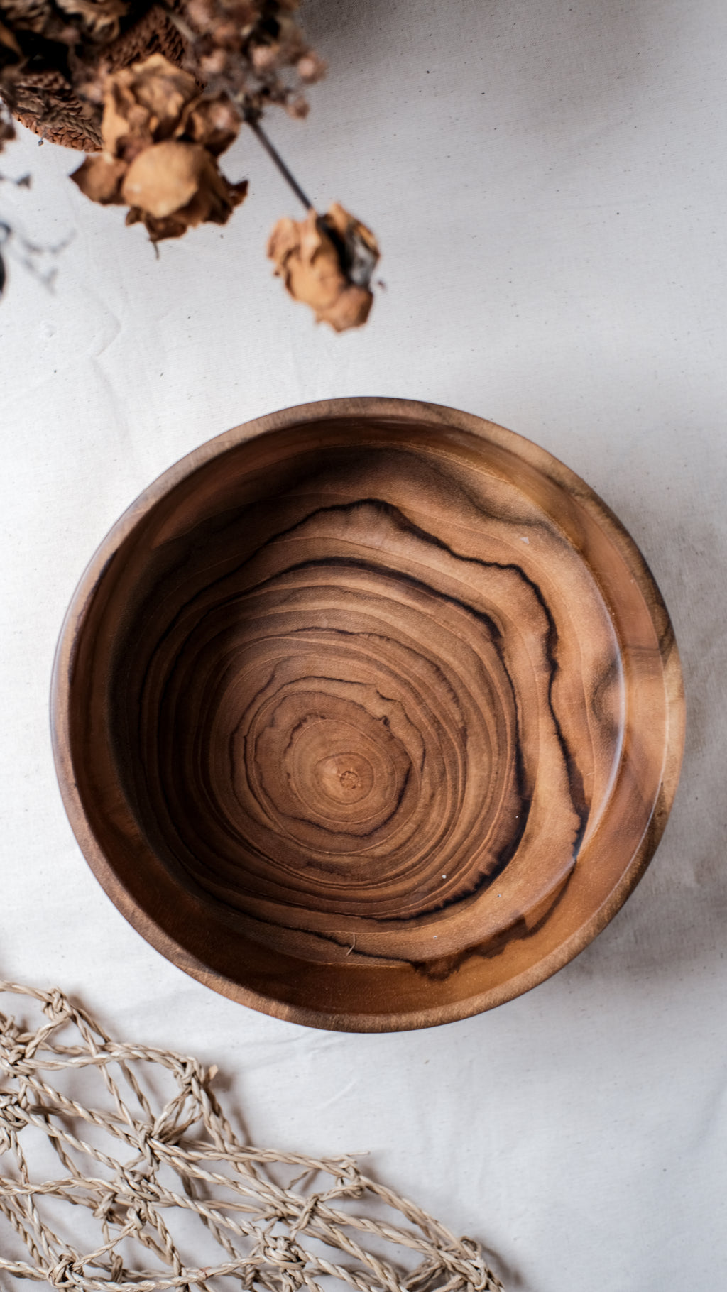 Maru Wooden Teak Salad Bowl