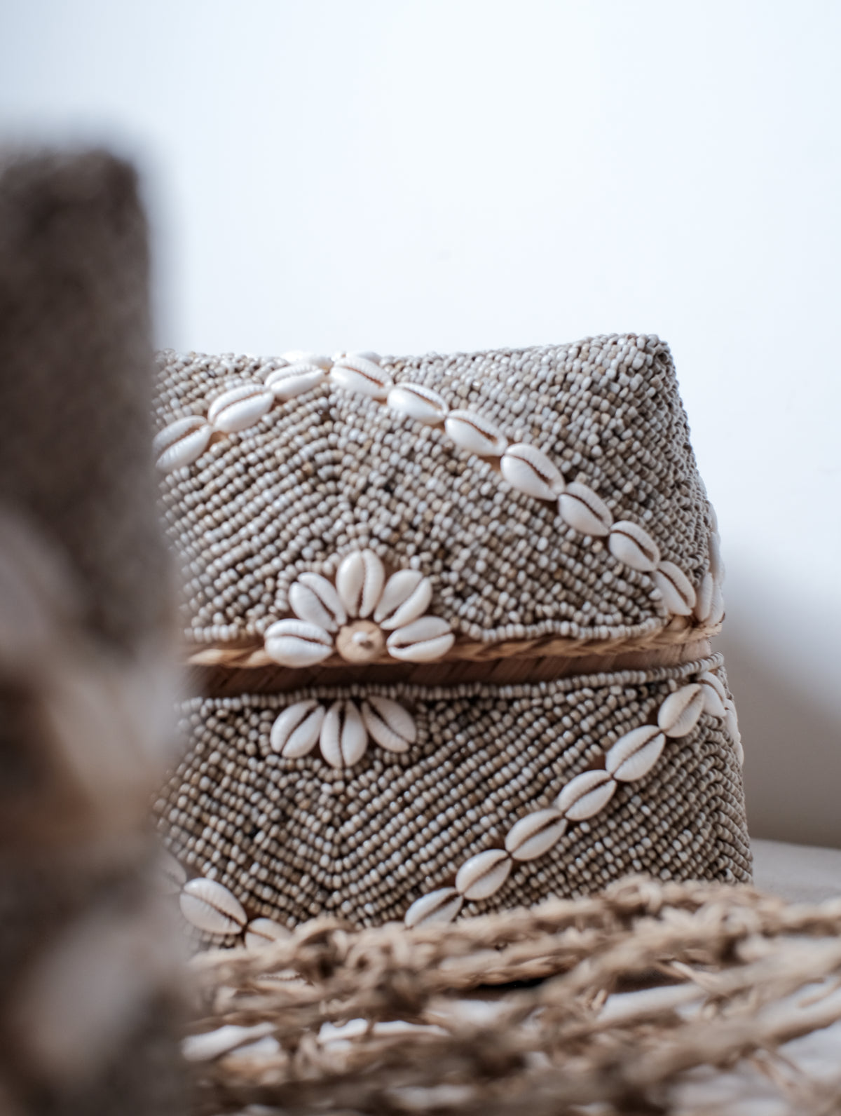 Dayu Balinese Bamboo Keben Handmade Beaded Storage