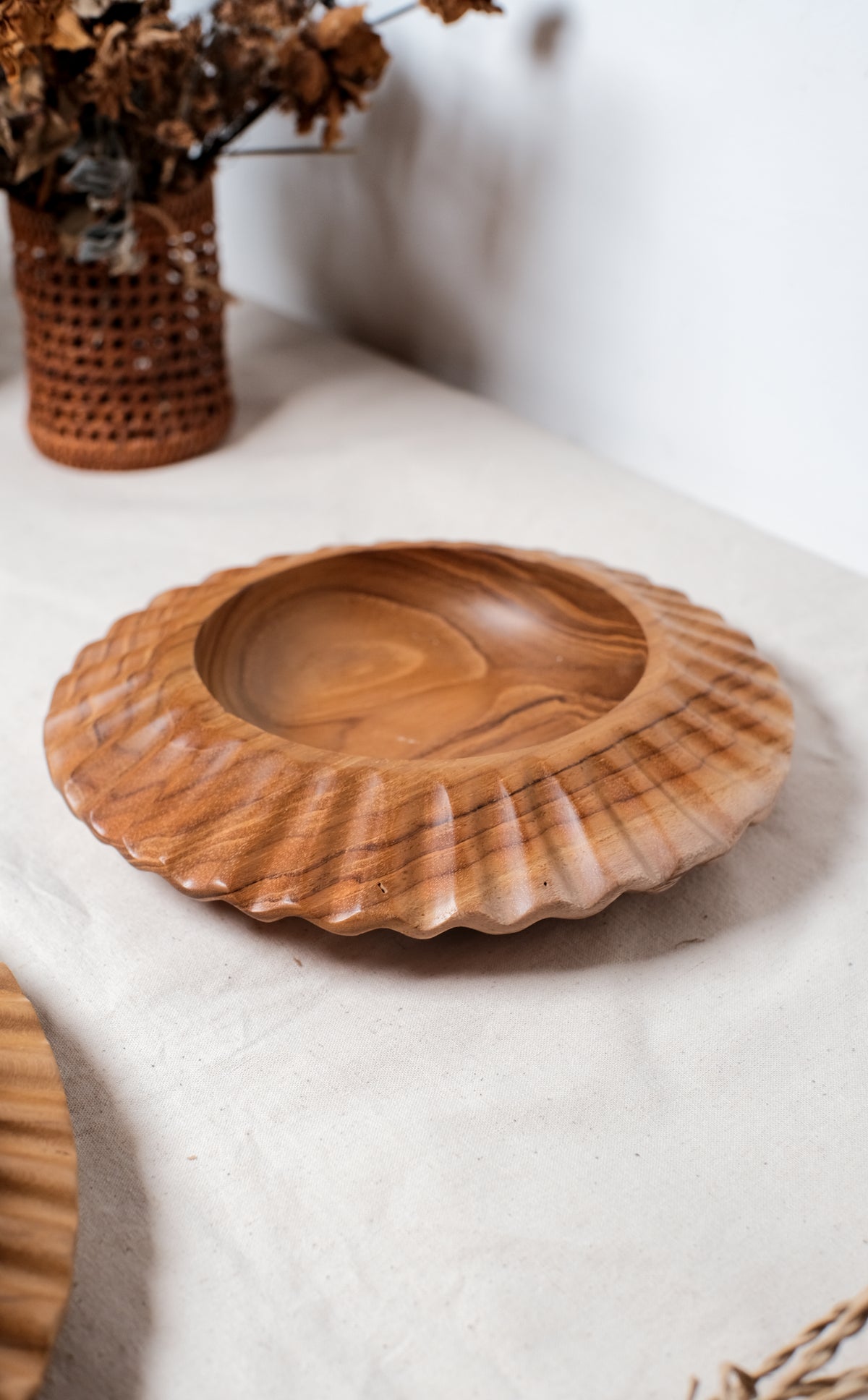 Sea Urchin Wooden Teak Plate