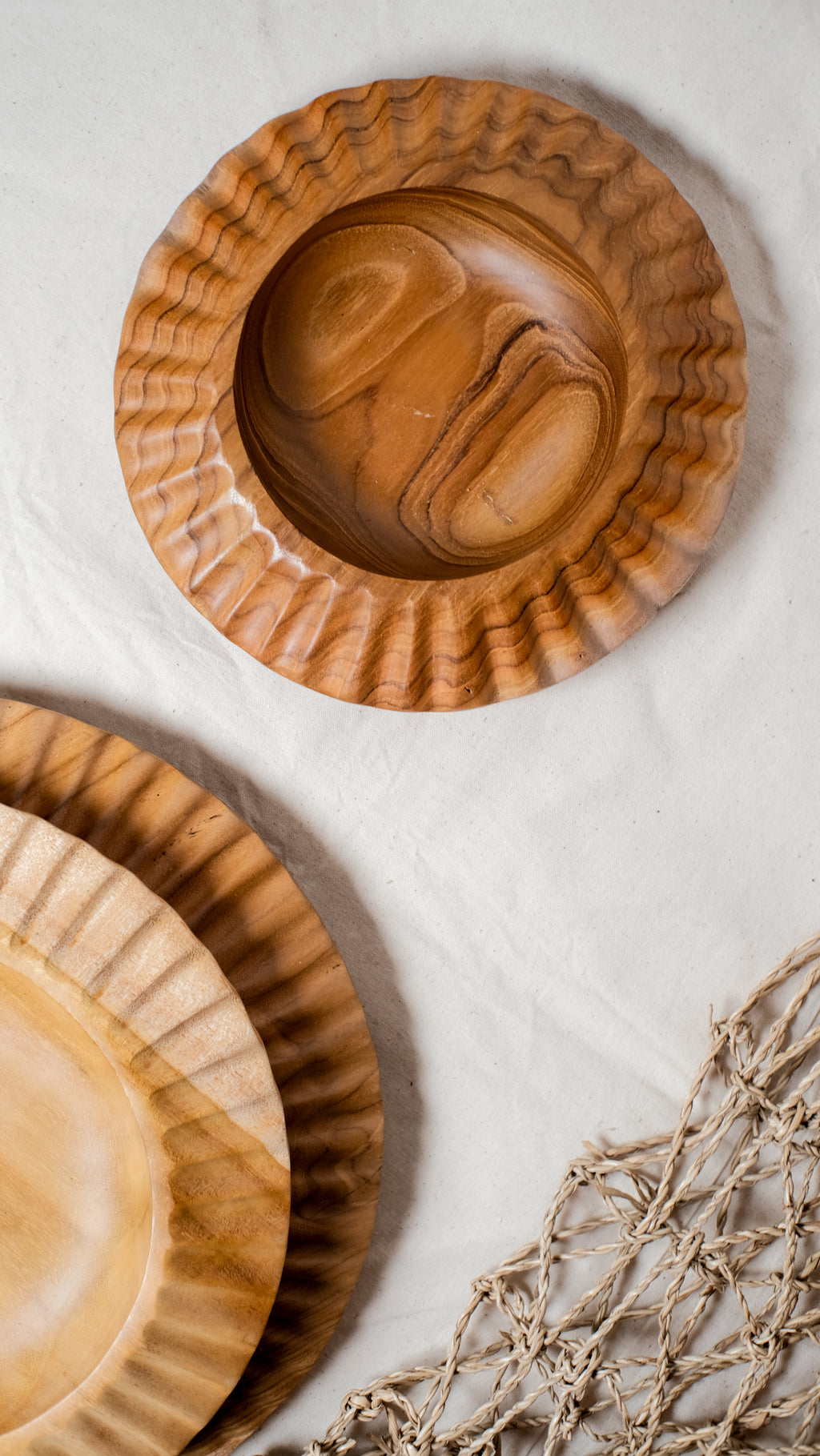 Sea Urchin Wooden Teak Plate