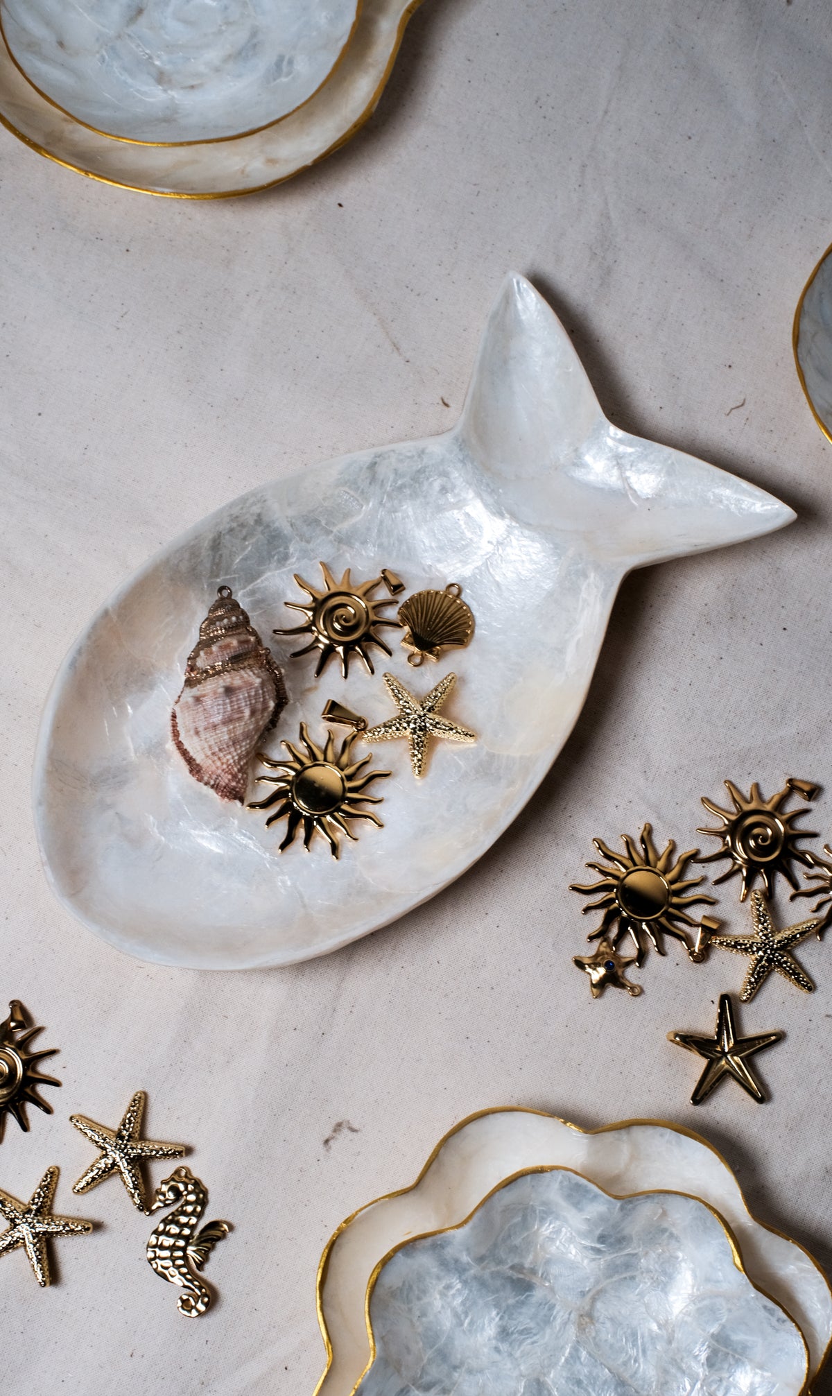 Fish Sea Shells Decorative Tray