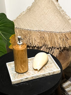 Spiral Beige Shell Rectangle Tray