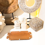 Chizu Wooden Decorative Tray with Sea Shells