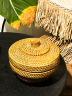 Kuro Rattan Round Mini Storage