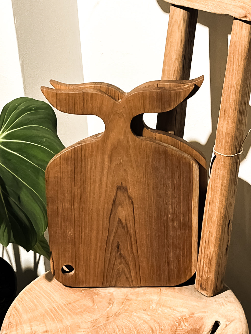 Fins Teak Wood Cutting Board