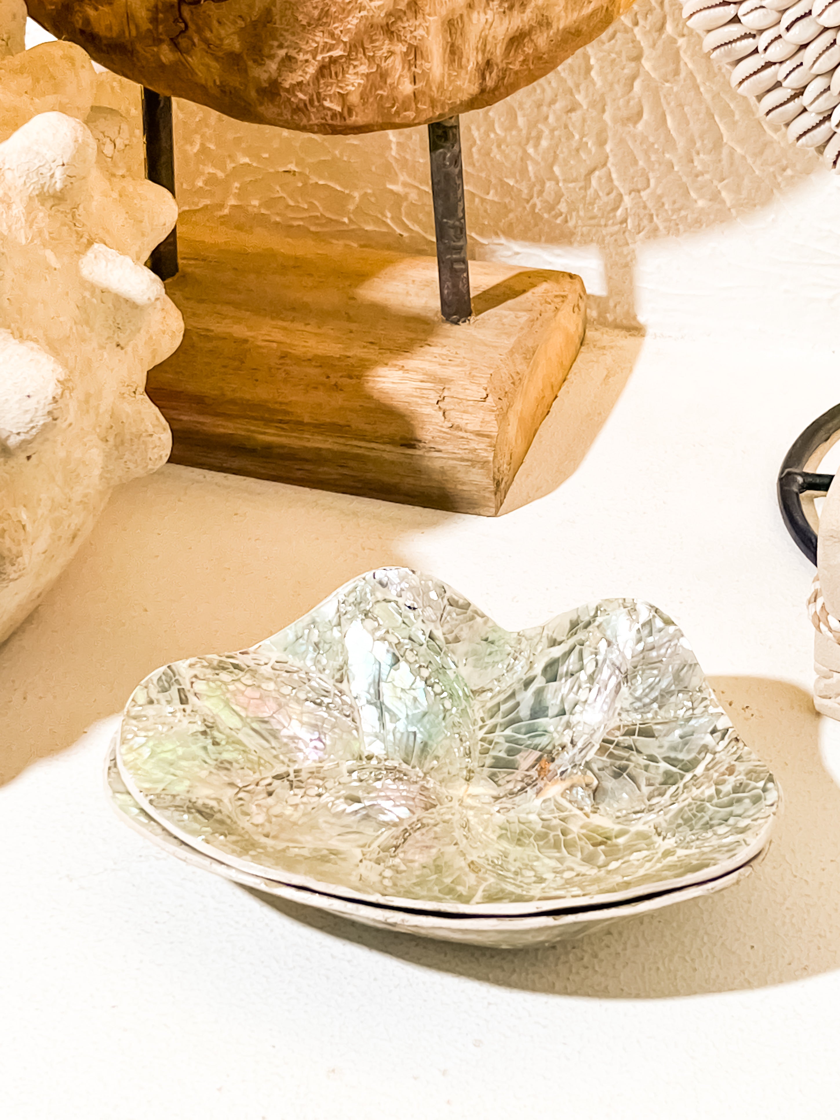 Silver Blau Shell Jewelry Tray