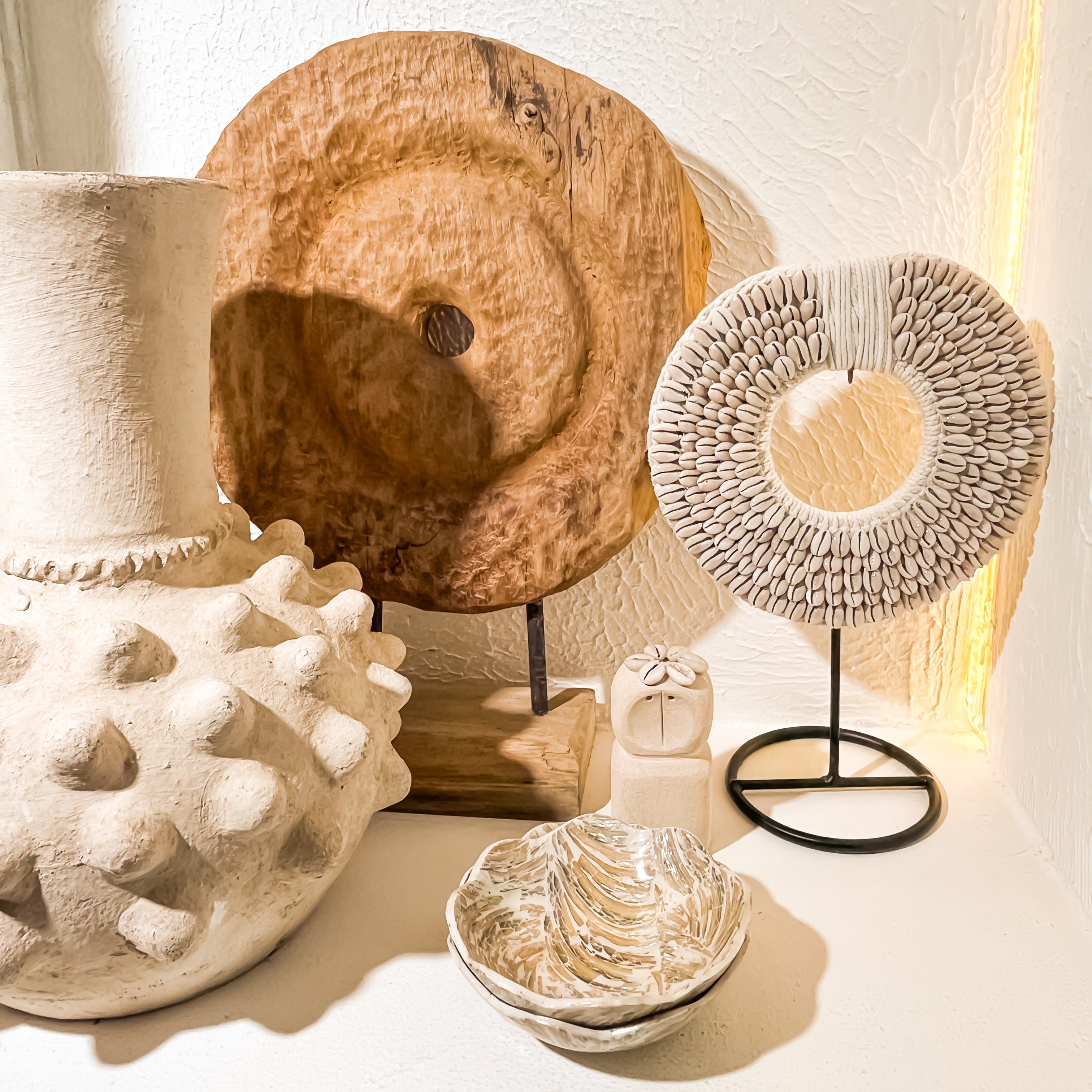 Beige Flower Decorative Bowl