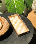 Teak Wood Tray with Sea Shells