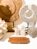 Chizu Wooden Decorative Tray with Sea Shells