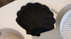 Black Shells Wooden Teak Plate - Yakisagi Finish