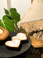 Twin of Love Wooden Decorative Bowl with Seashells Coating