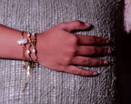 Square Barouqe Fresh Water Pearl Stainless Bracelet