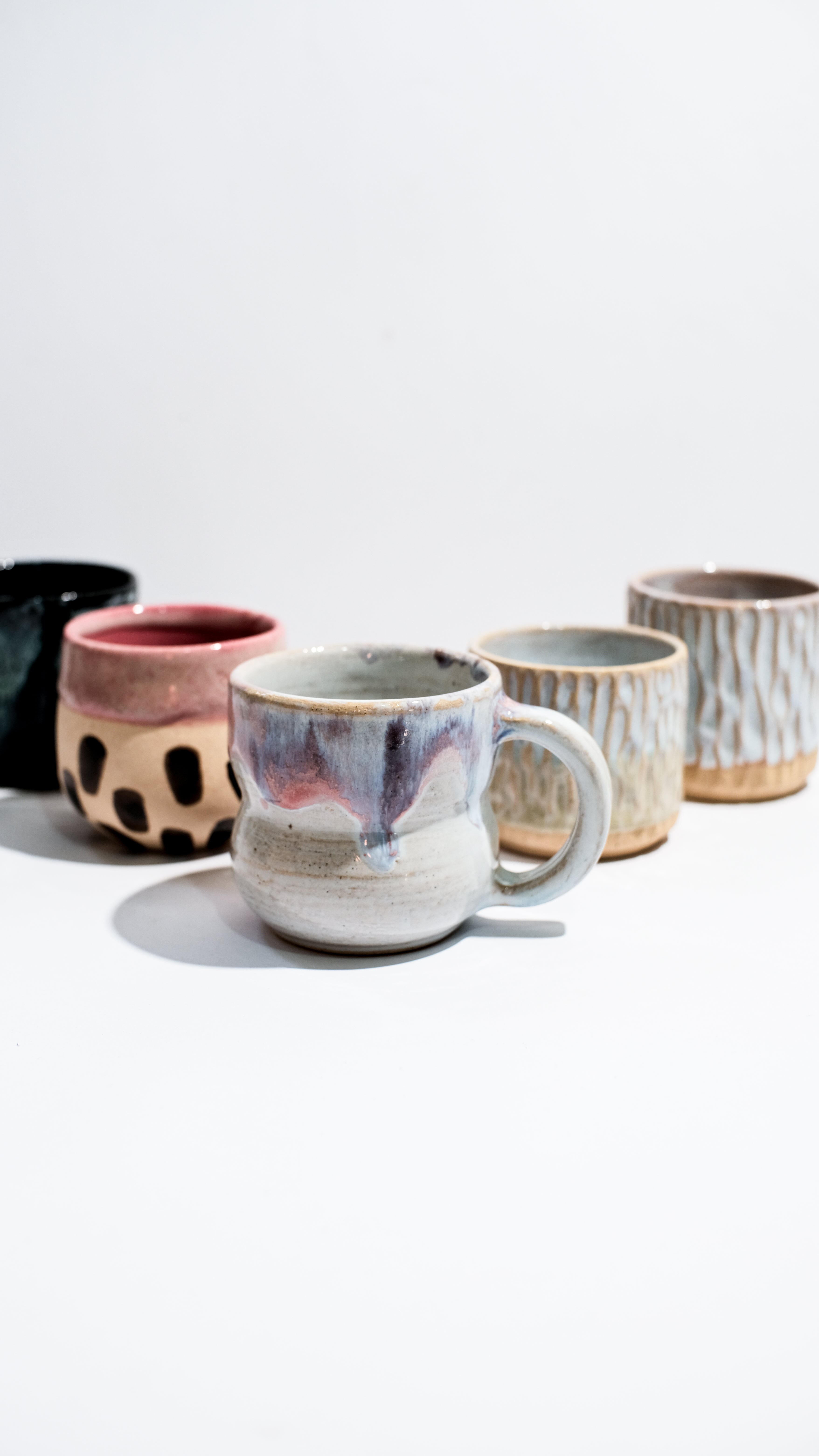 Purple Melted Ceramic Mug with Handle