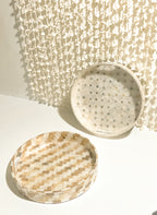 Shells Round Tray With Handle