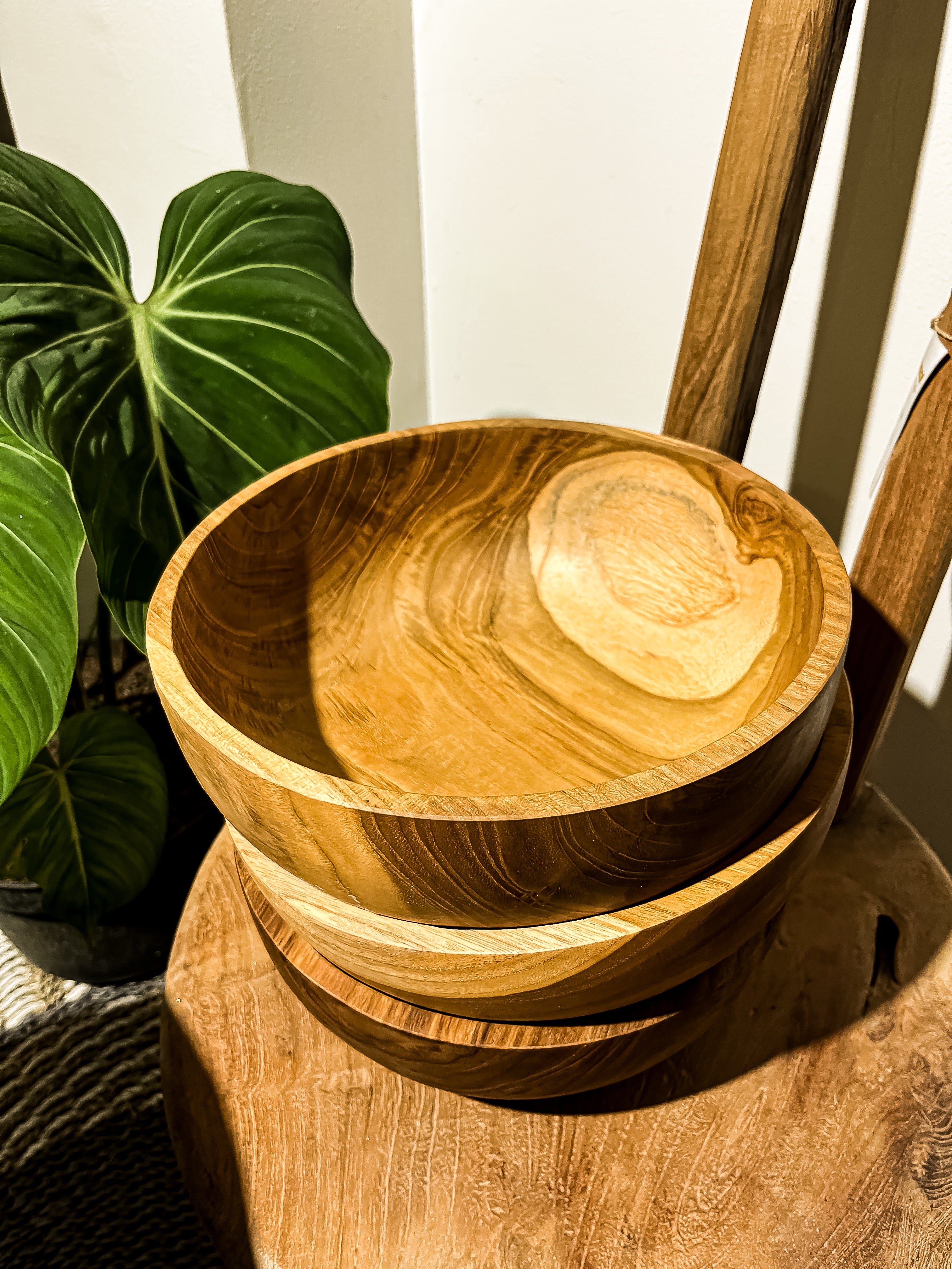 Wooden Teak Large Salad Bowl