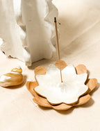 Lotus Wooden Teak Incense Holder