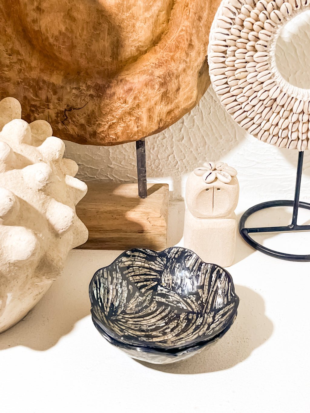Beige Flower Decorative Bowl