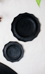 Sun Wooden Teak Plate  - Yakisagi Finish
