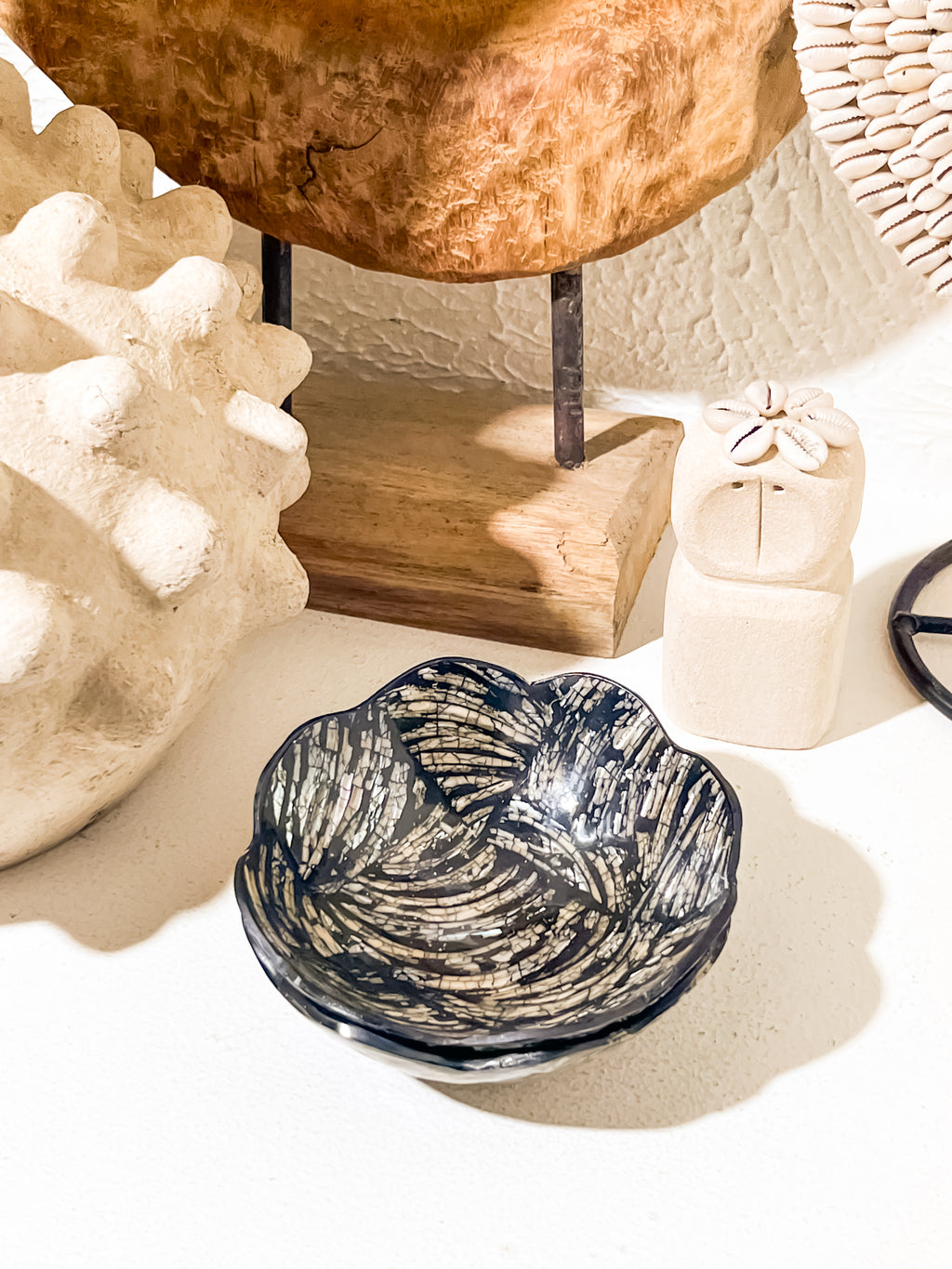 Beige Flower Decorative Bowl