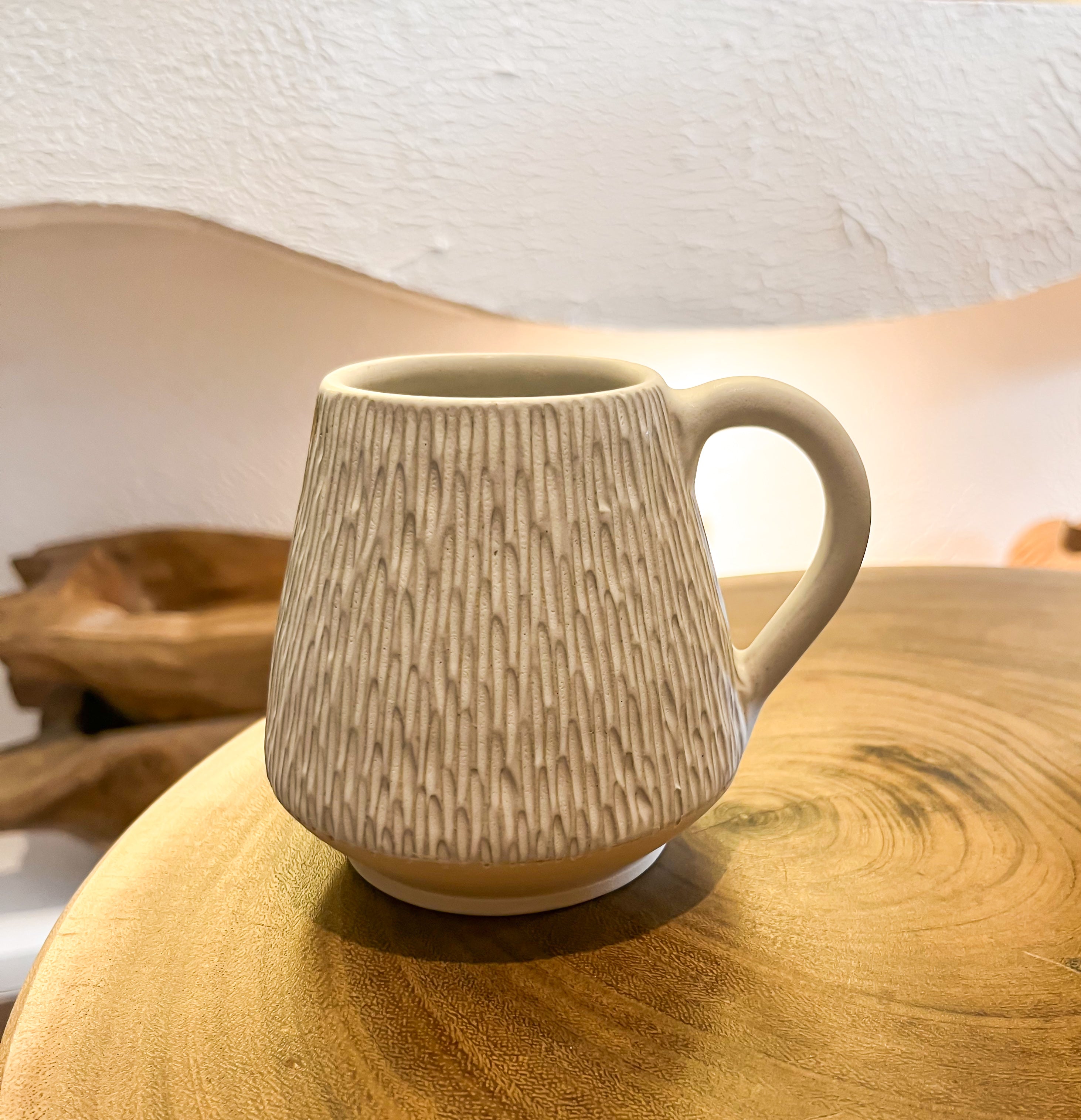 Ceramic Mug With Handle White