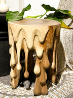 Suar Solid Wood Stool Melted