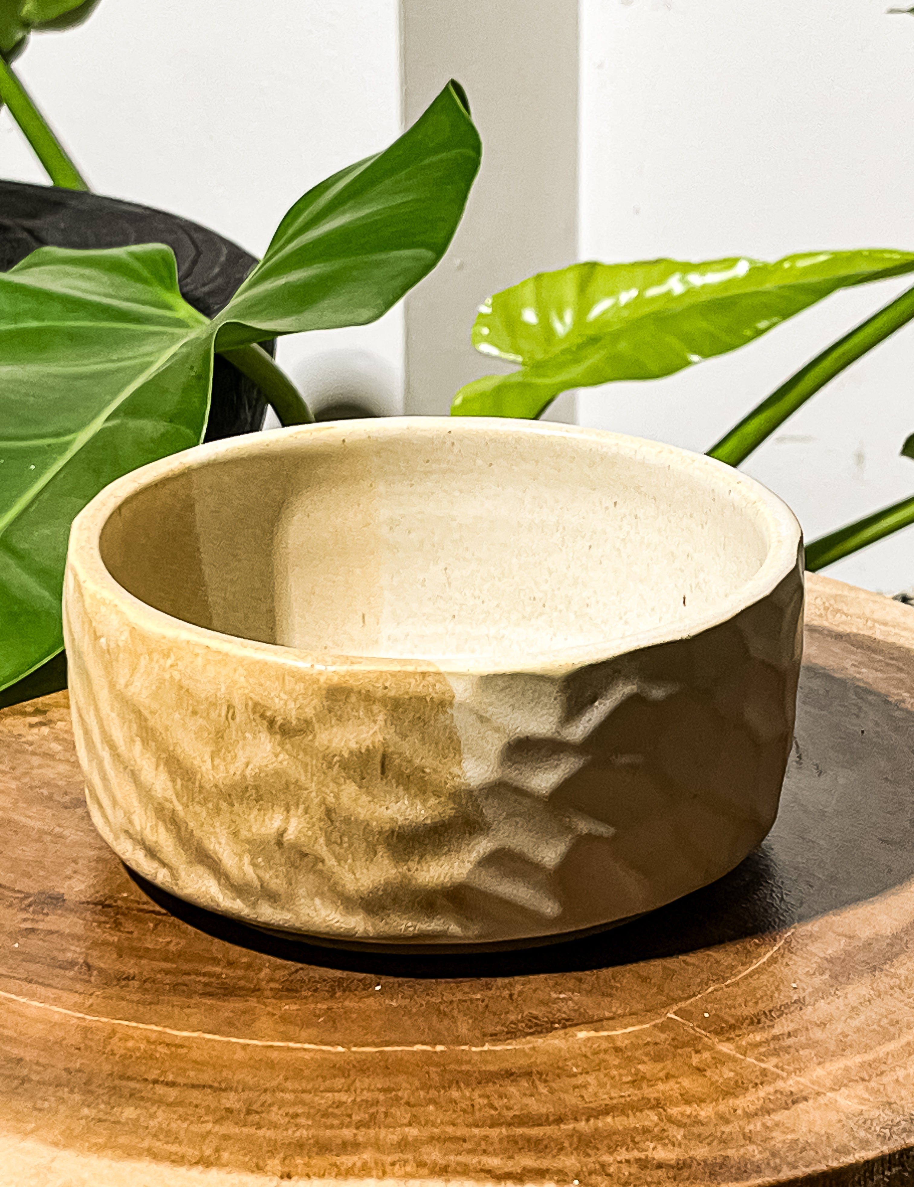 Ceramic Round Bowl with Curved