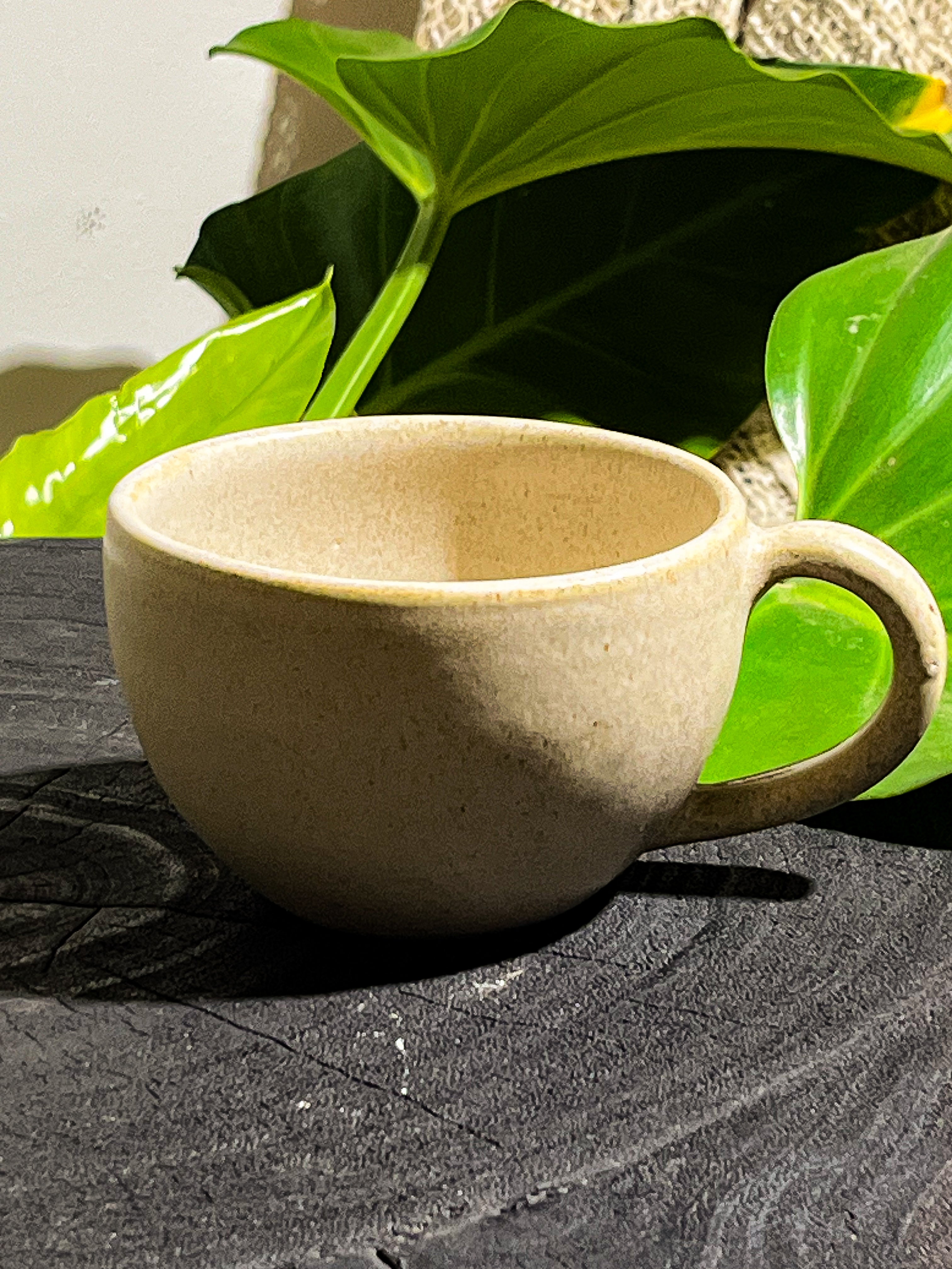 Ceramic Mug with Handle Grey