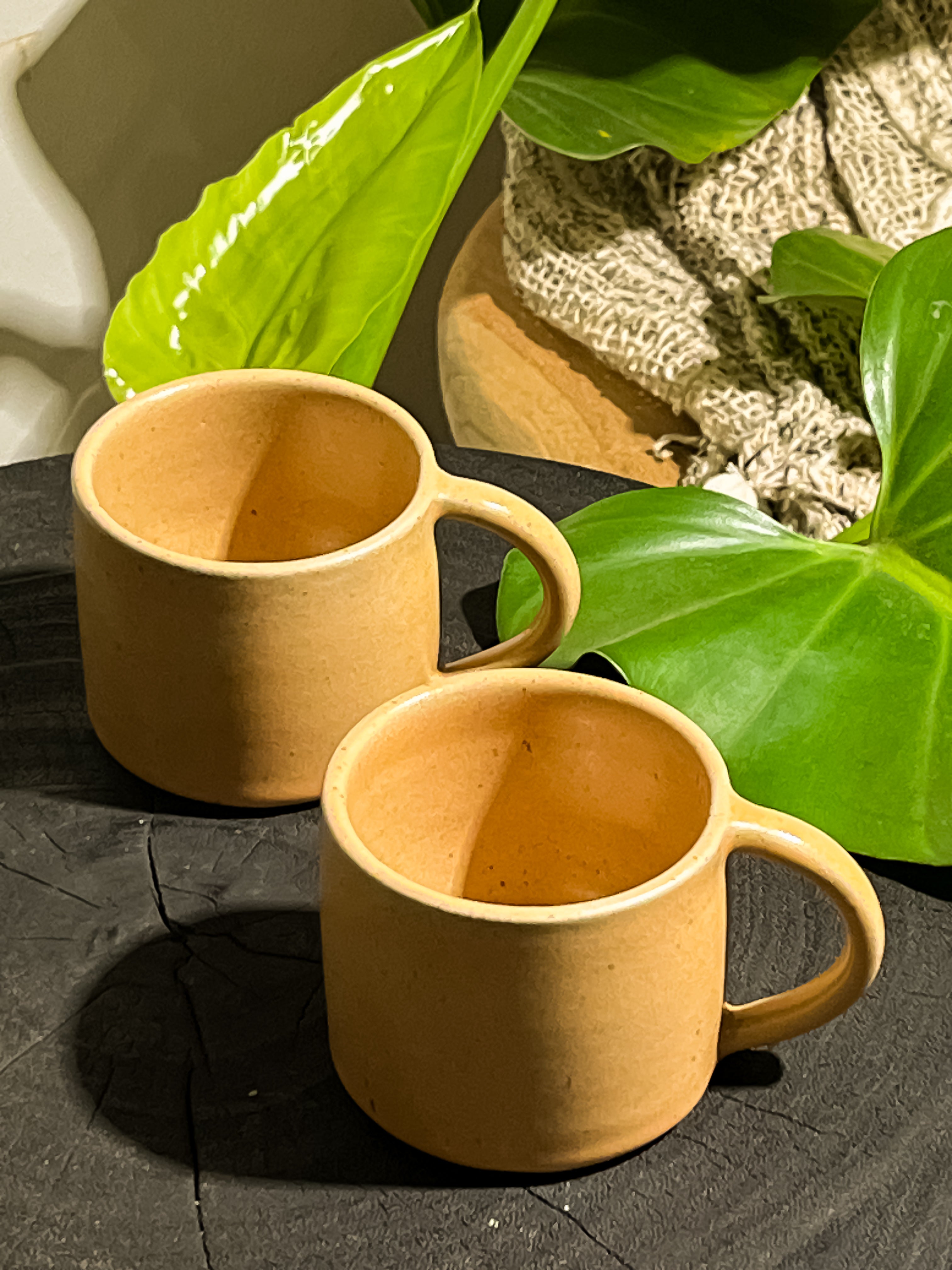 Ceramic Mug Mini Handle Orange