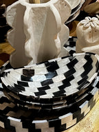 Decorative medium oval shells bowl with coconut shells