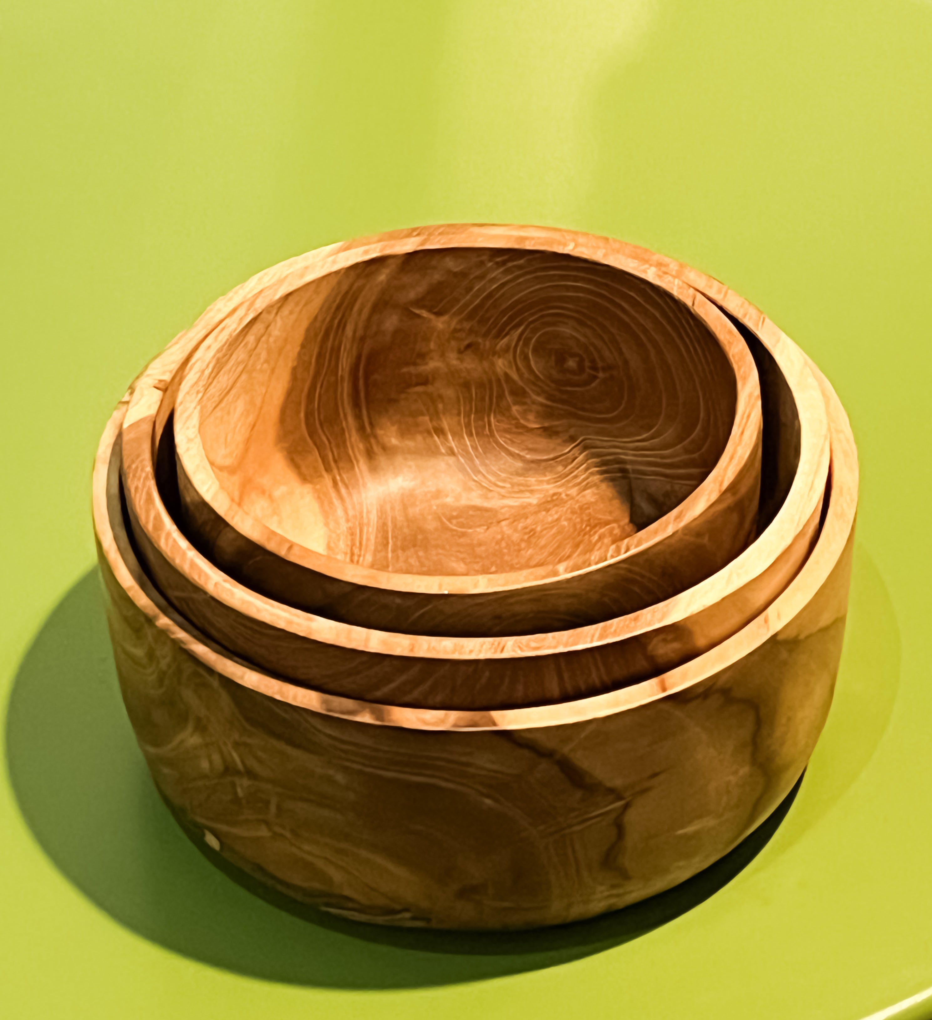 Wooden Teak Salad Bowl Set Lettuce