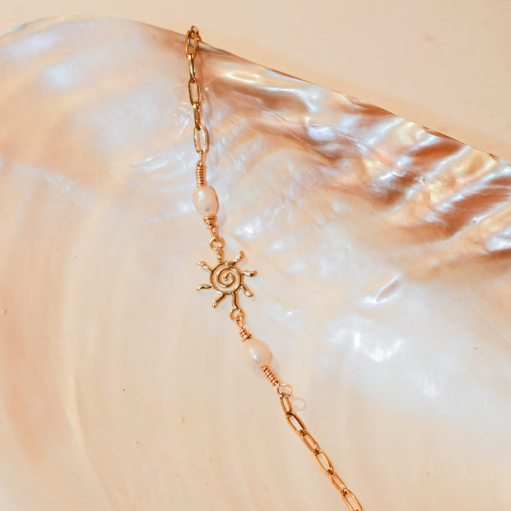 Sun Fresh Water Pearl Stainless Bracelet