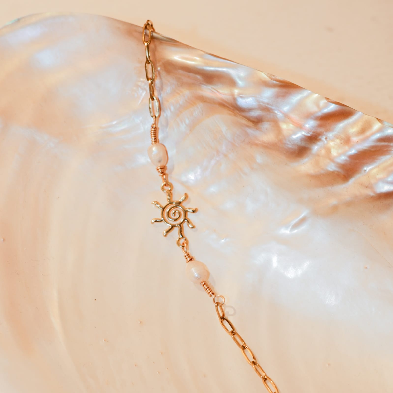 Sun Fresh Water Pearl Stainless Bracelet