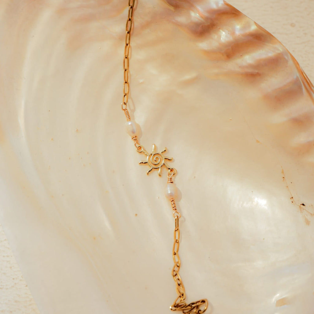 Sun Fresh Water Pearl Stainless Bracelet
